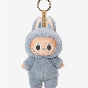 Labubu Macaron Sea Salt Coconut Blue Plush Monster Pop Mart Keychain New in Box